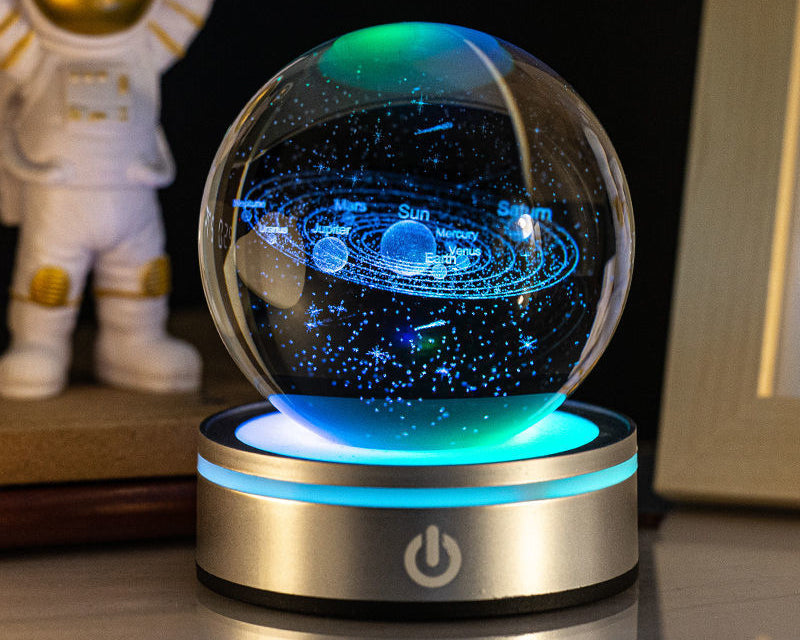 Colorful LED Crystal Ball Night Light – 3D Illusion Table Lamp Home Decor