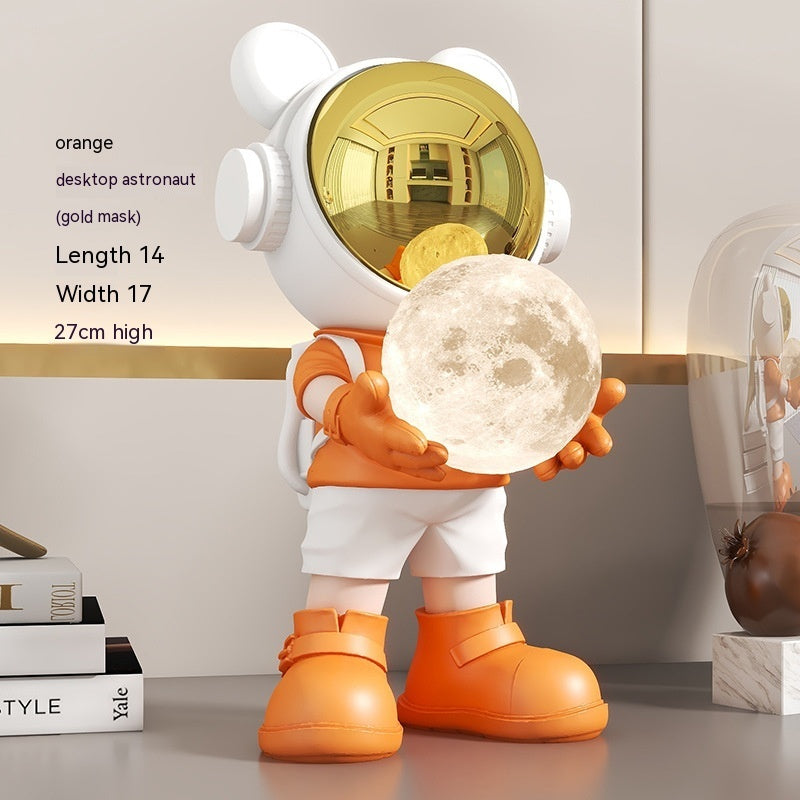Space Bear Moon Night Light – Cute LED Desk Lamp | Kids Room & Home Decor