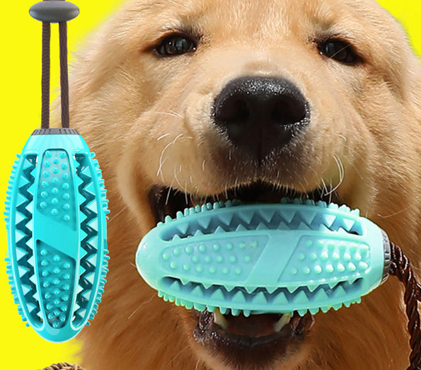 Interactive Dog Tug Toy with Suction Cup – Teeth Cleaning Chew Ball for Aggressive Chewers