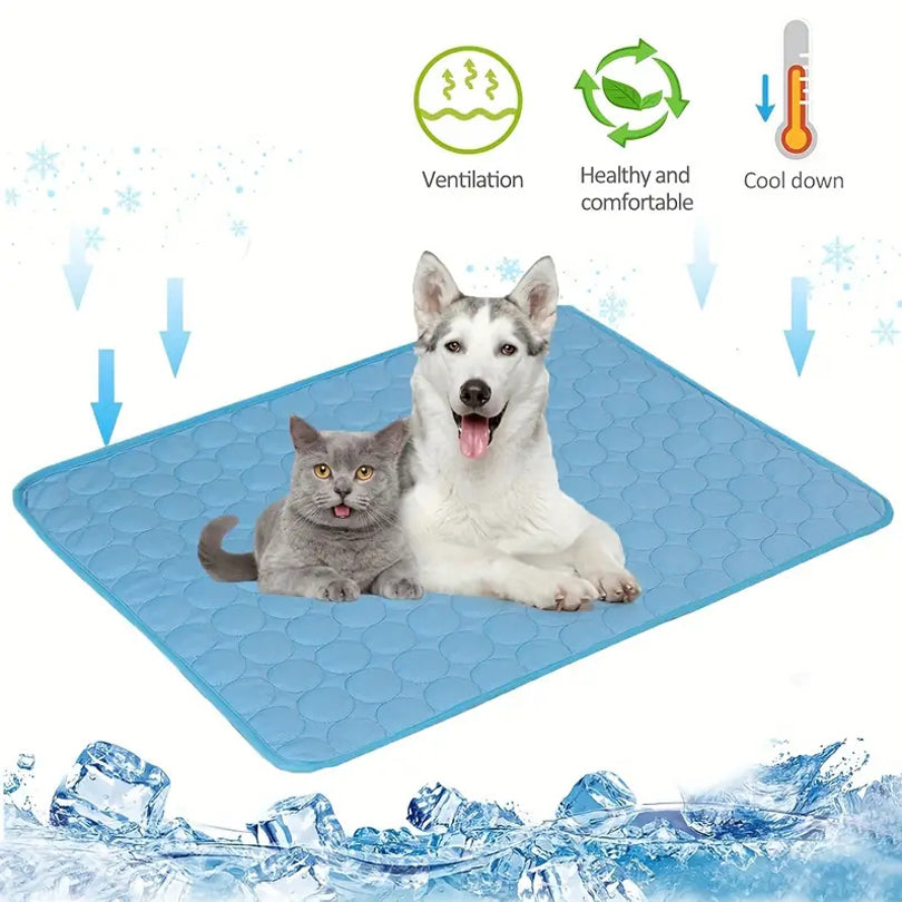 Dog Cooling Mat – Summer Pet Ice Bed for Small & Large Dogs & Cats