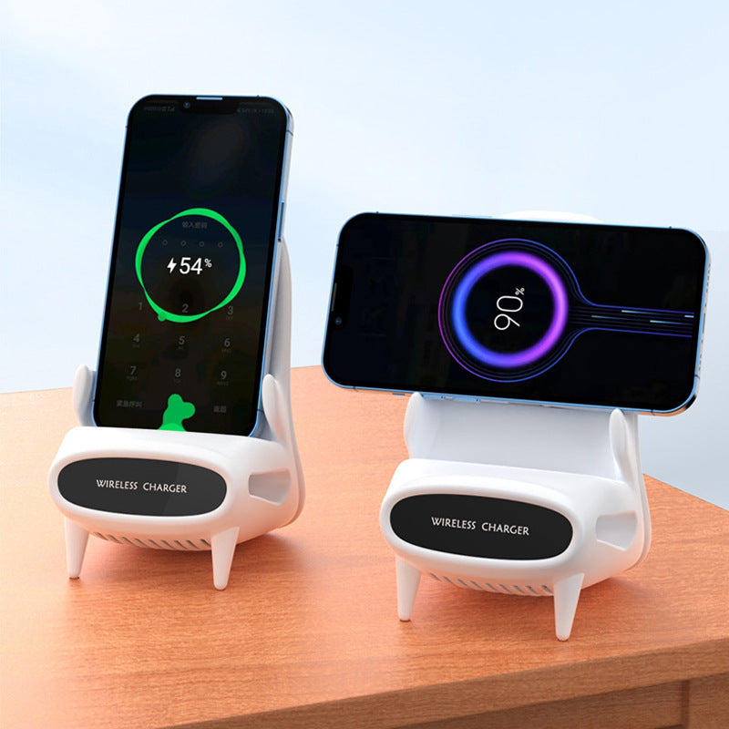 Portable Mini Chair Wireless Charger 10W Fast Charge Phone Holder Desk Stand – Unique Gift Idea