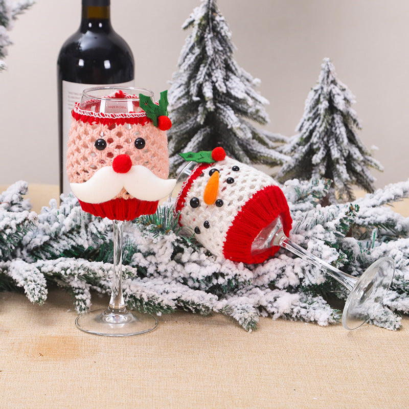 Christmas Wool Mug & Wine Cup Cover – Cozy Festive Drinkware Sleeve Decor