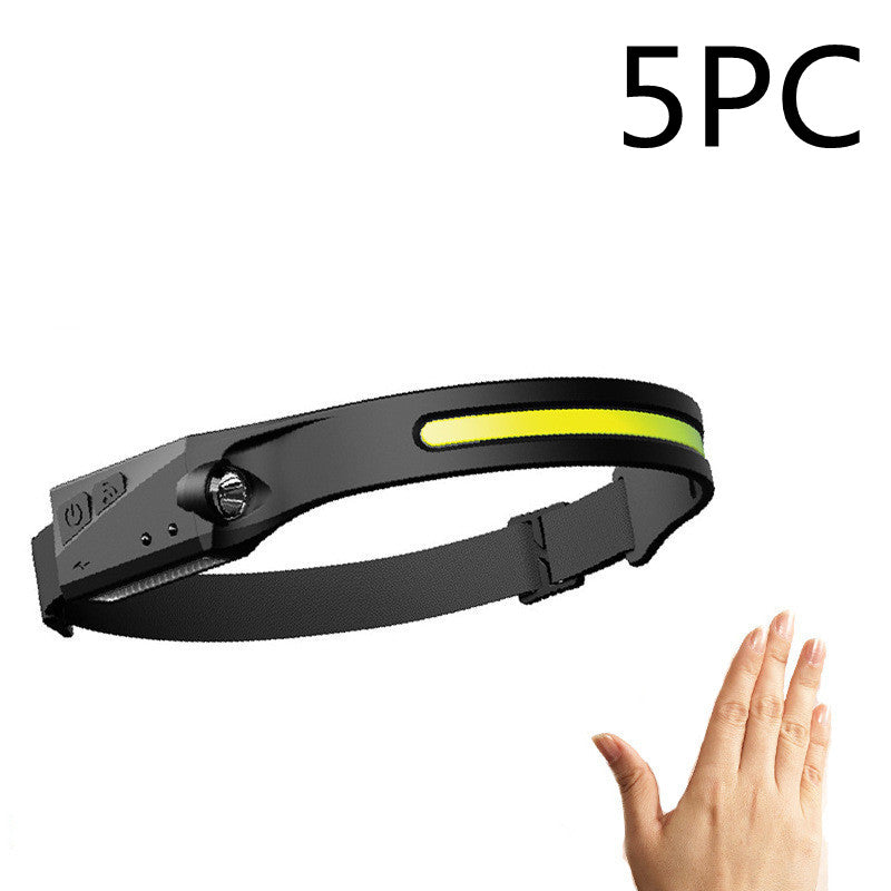 Waterproof COB LED Headlight Flashlight – USB Rechargeable Hands-Free Camping & Hunting Lamp