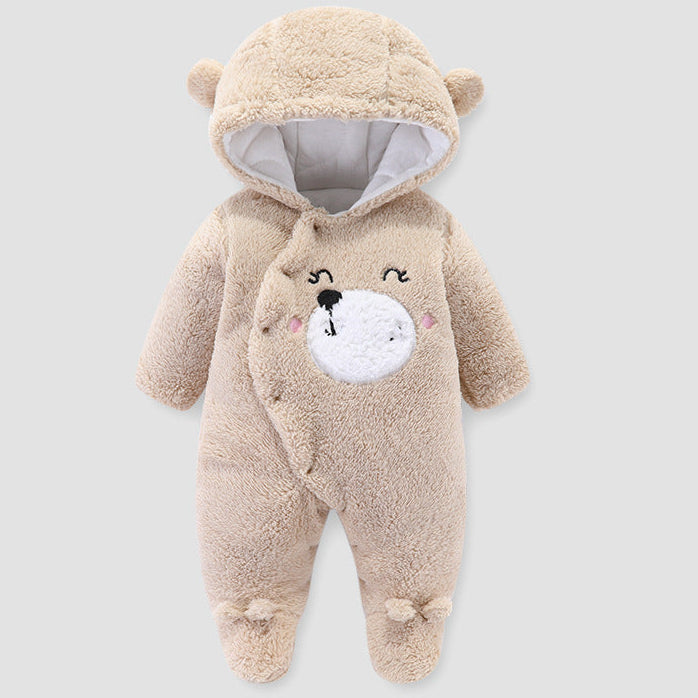Winter Baby Jumpsuit Thickened Cotton Romper – Warm Cozy Outfit for Newborns & Kids