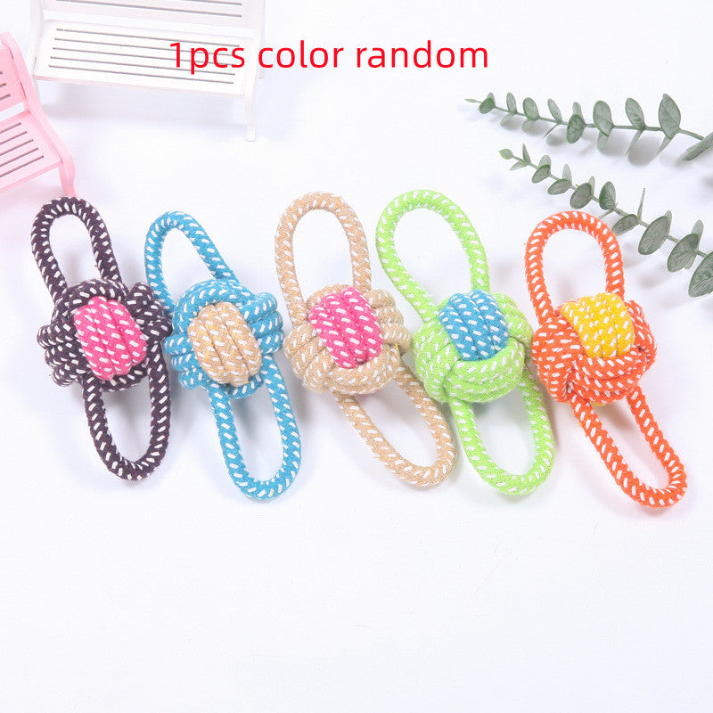 Interactive Dog Rope Chew Toy – Dental Care Ball for Small & Large Dogs
