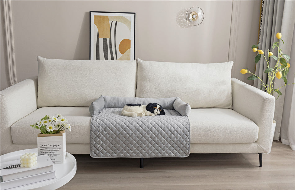 Pet Sofa Bed for Large Dogs – Cozy Comfort Cushion & Furniture Shield