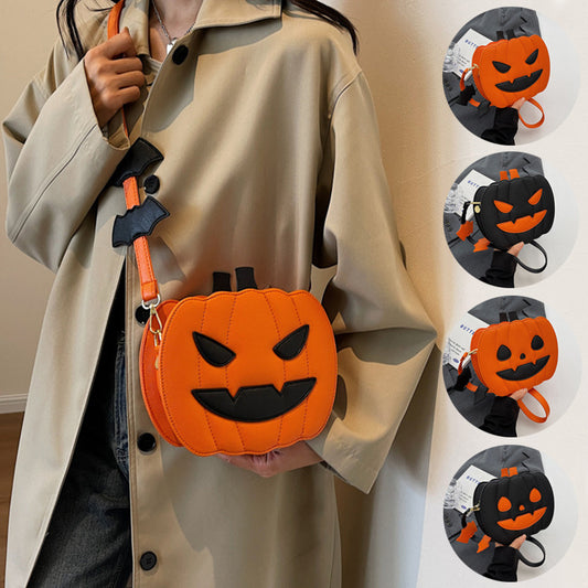 Playful Pumpkin Shoulder Bag to Brighten Halloween Nights