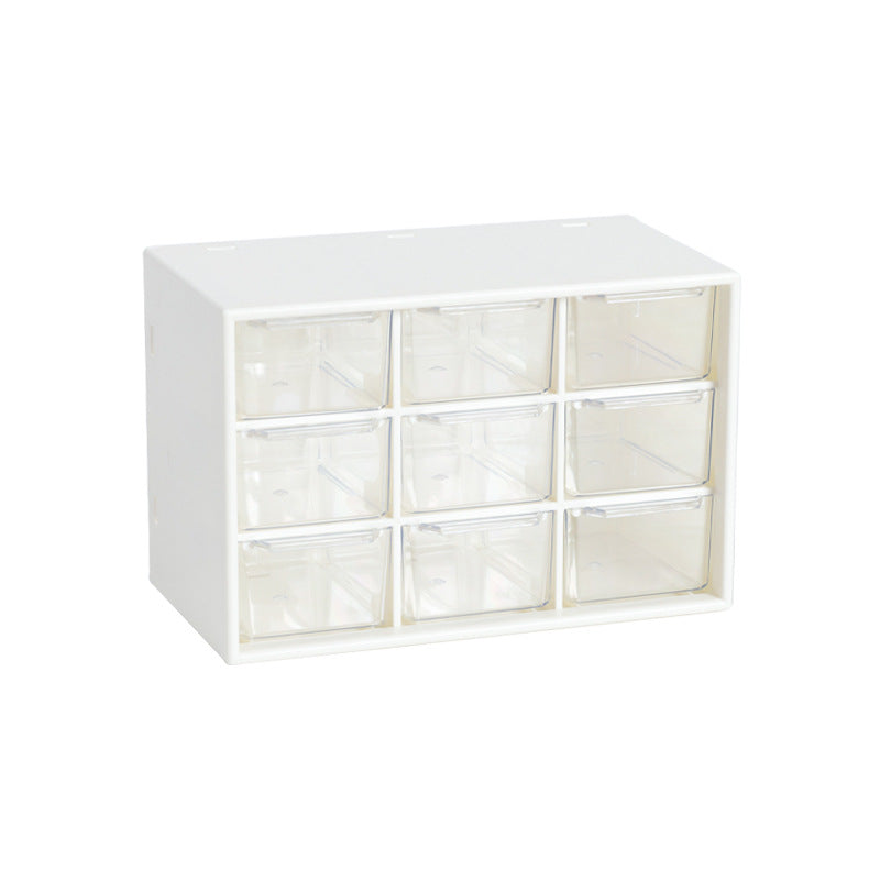 Transparent Desktop Storage Box – Multi-Drawer Organizer for Office & Home