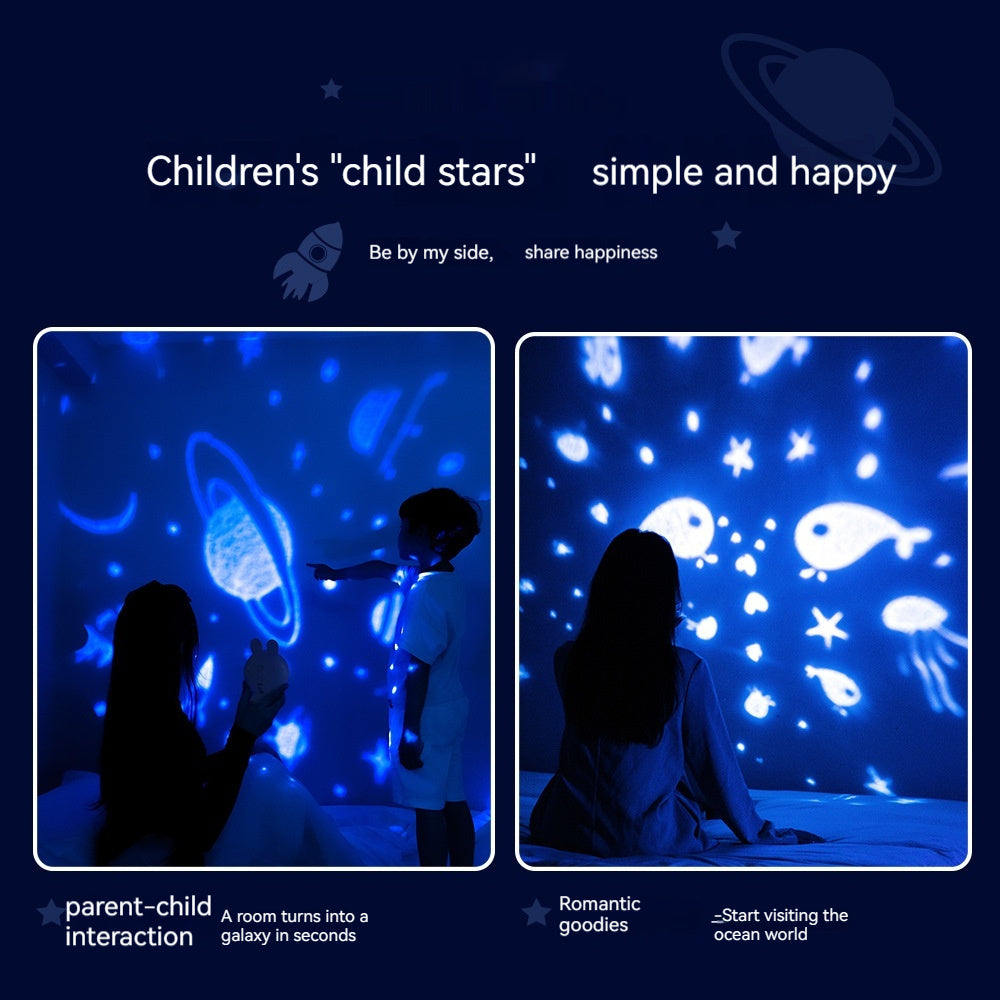 LED Rabbit Star Projector | Children’s Night Light & Room Decoration