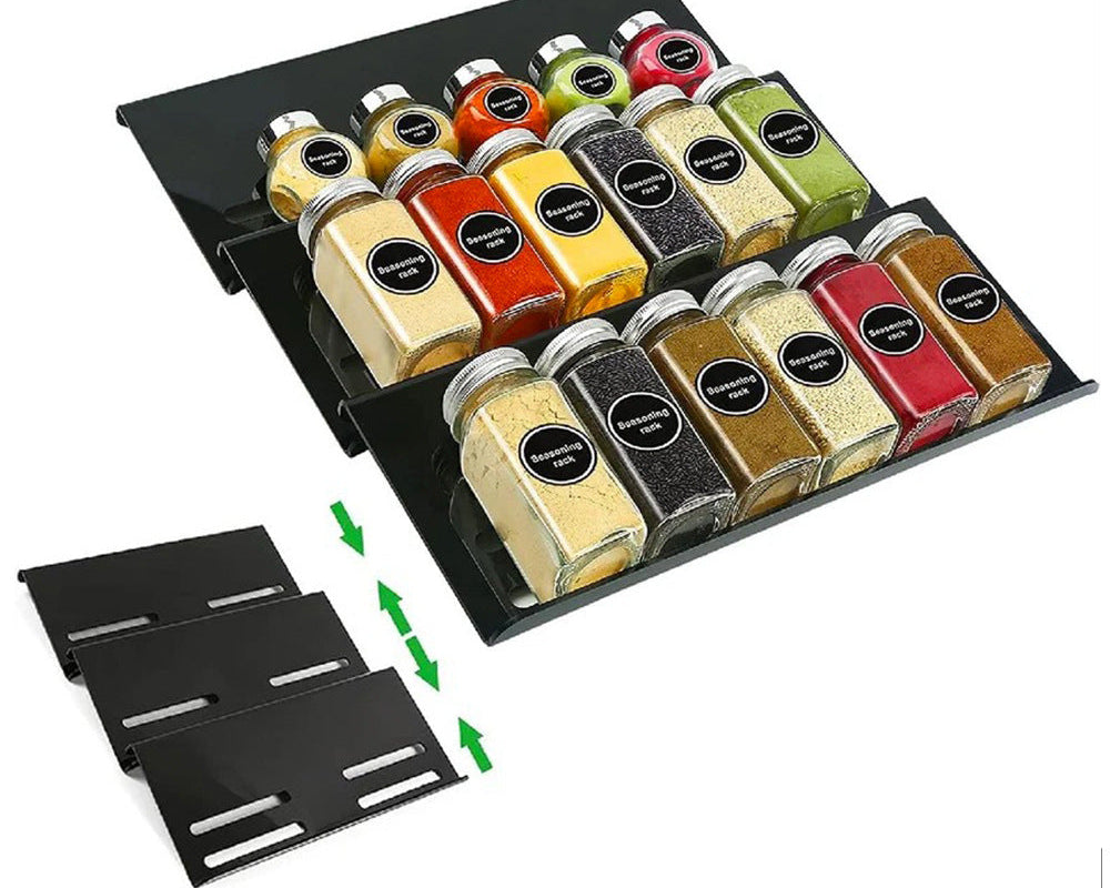 Household Minimalist Kitchen Seasoning Storage Rack – Space Saving Spice Organizer for Modern Homes