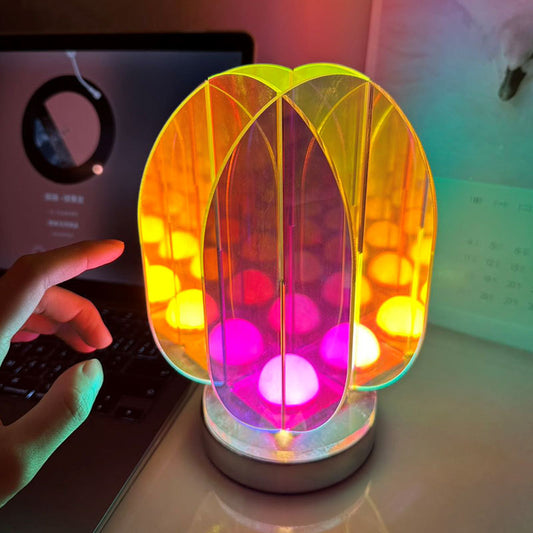 Aesthetic Acrylic Lamp – Colorful LED Night Light for Bedroom & Desk