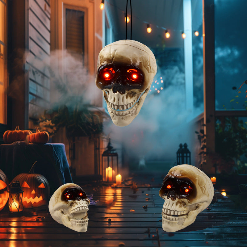Realistic Floating Skeleton Heads – Halloween Props with Scary Sounds