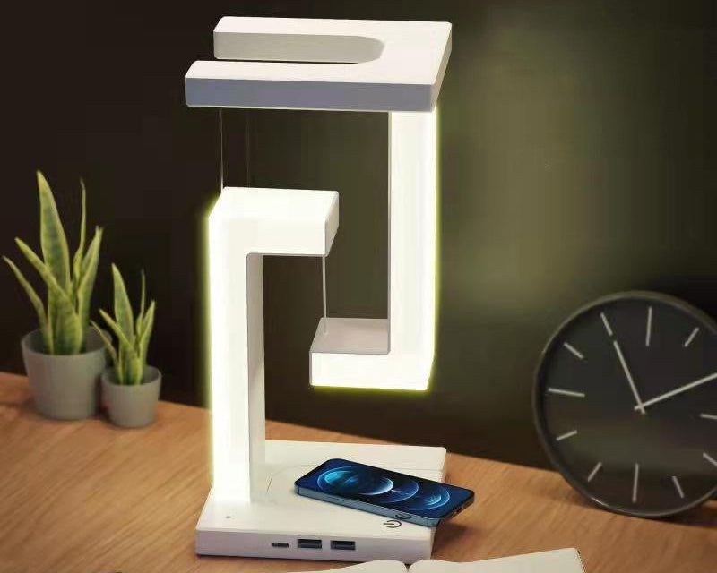 Smart Wireless Charging Balance Lamp – Floating LED Desk Lamp for Bedroom