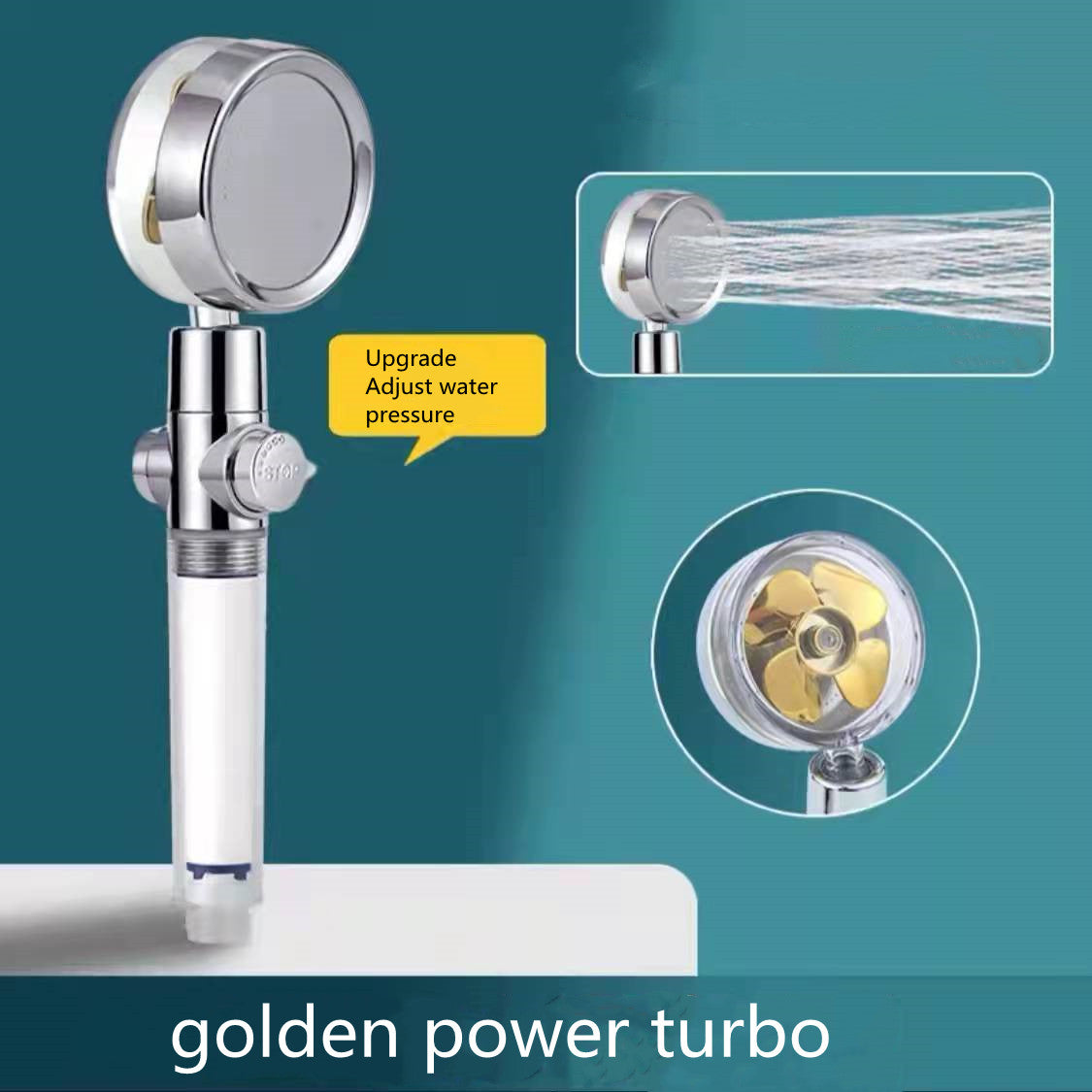 Luxury Rotating Shower Head – High Pressure, Water-Saving, Bathroom Upgrade