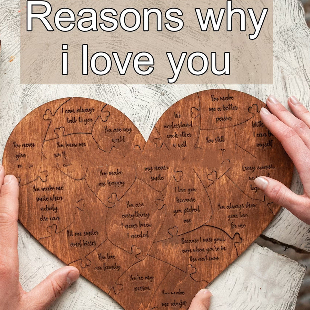 Wooden Love Puzzle – ‘Reasons Why I Love You’