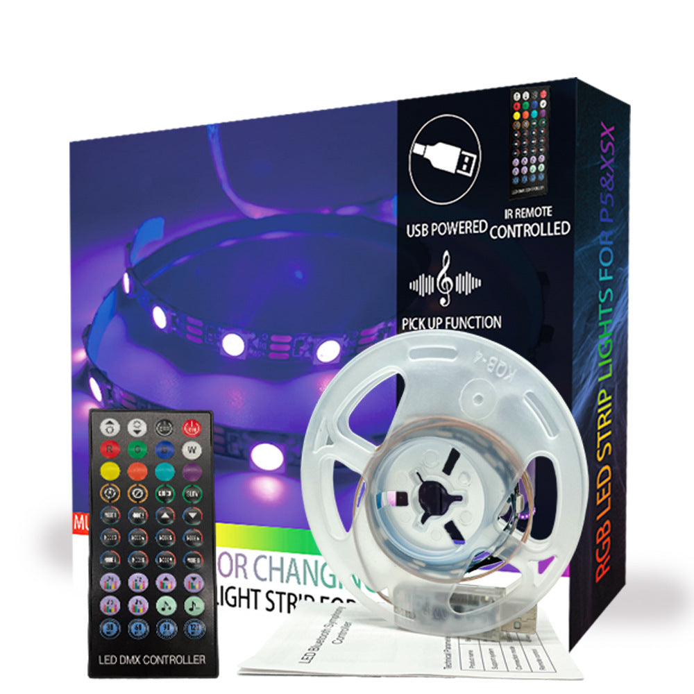 Gaming RGB Ambient Light Pickup Lamp – Music Sync LED Lights for PS5 Setup & Streaming