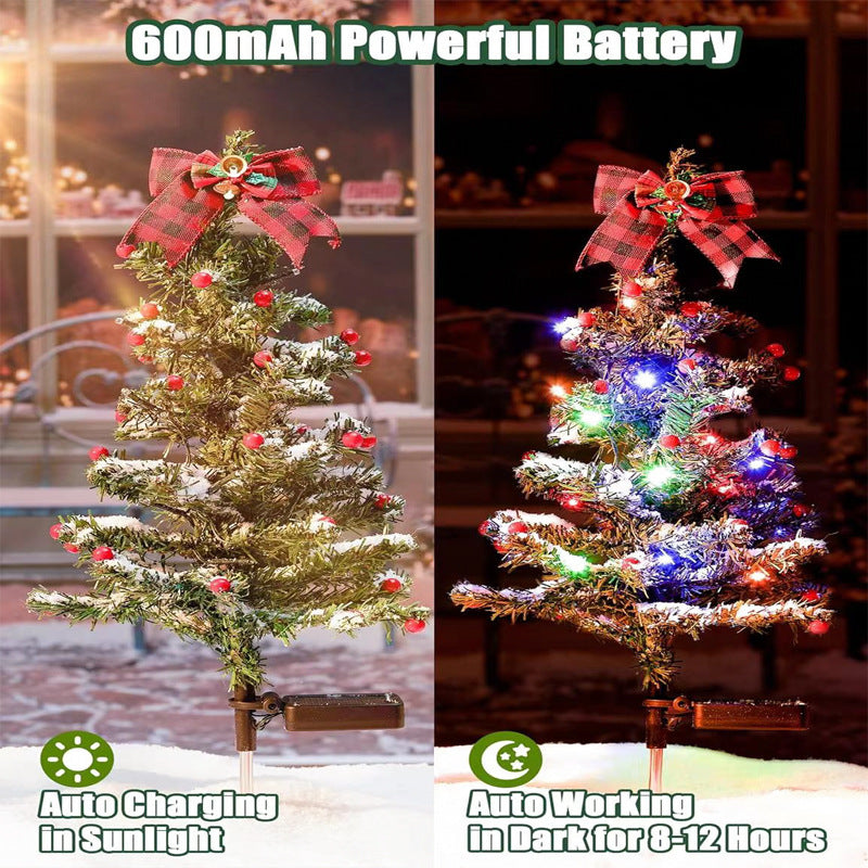 Solar-Powered Christmas Tree Lights – Outdoor Friendly Decor