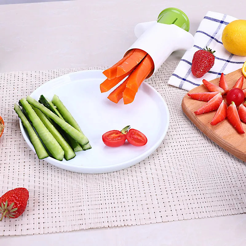 Space-Saving Kitchen Vegetable Cutter – Creative Fruit & Veggie Slicer Gadget for Fast & Easy Prep