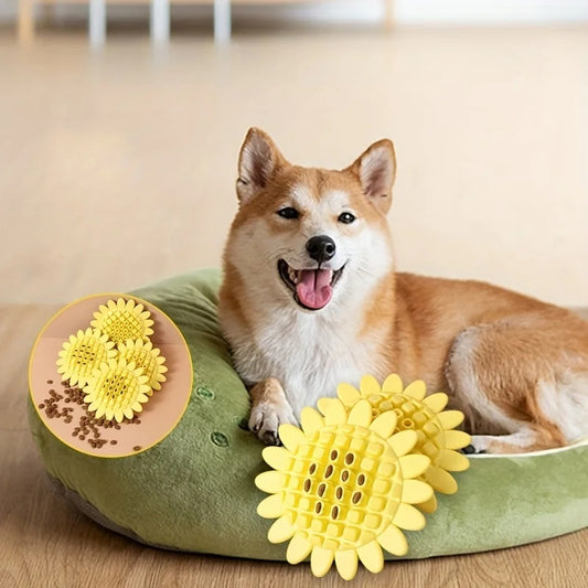 Durable Sunflower Dog Chew Toy