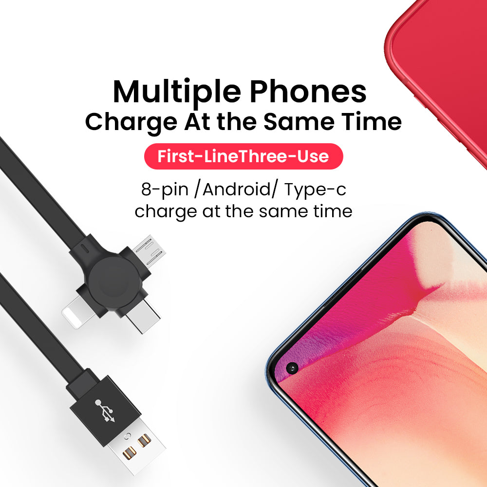 Portable 4 in 1 USB Charging Cable –  Travel Organizer Charger