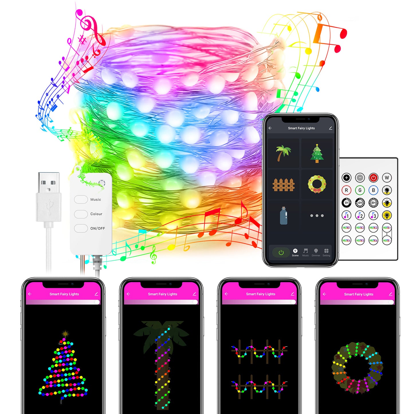Smart Dancing LED Lights – for Festive Holiday & Home Decoration