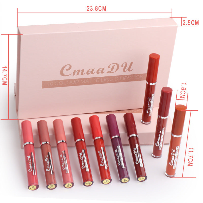 Non-Stick Matte Lipstick – Waterproof, Transfer-Proof Lip Color for Women
