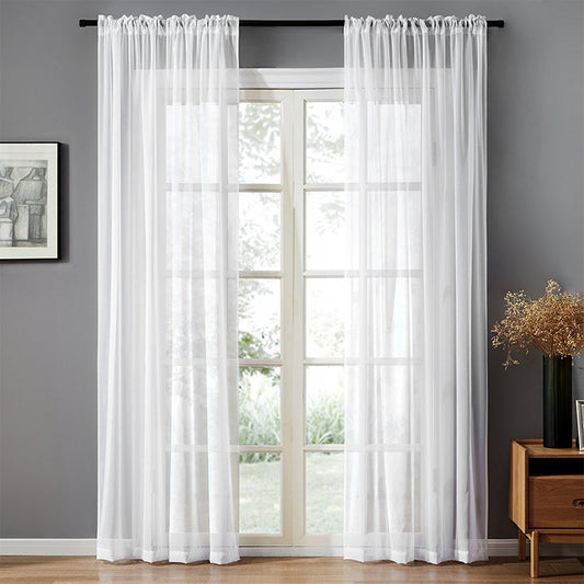 Cotton Linen Sheer Curtains – Modern Window Decor for Home