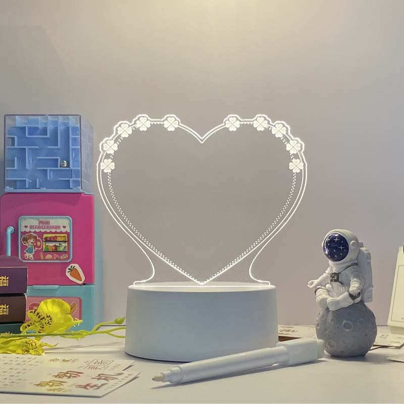 Glow Writing 3D Acrylic Board – LED Message Night Light for Notes, Reminders & Home Decor