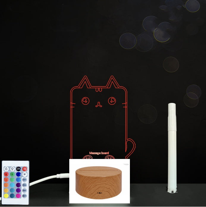 Glow Writing 3D Acrylic Board – LED Message Night Light for Notes, Reminders & Home Decor