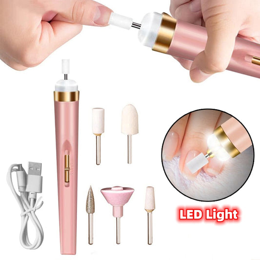 Portable Nail Drill Machine – USB Rechargeable Manicure & Pedicure Kit