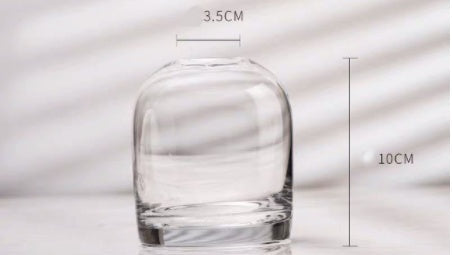 Decorative Glass Vase for Flowers – Modern Living Room & Dining Table Accent