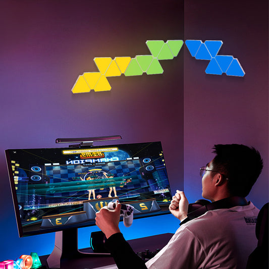 Triangle LED Wall Lights RGB – Smart Modular Ambient Light Panels for TV Background & Gaming Setup