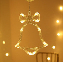 Snowflake & Star LED Curtain String Lights – Christmas Party Background Decor