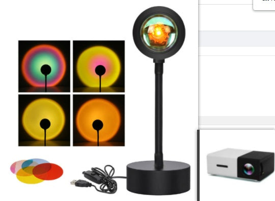 Sunset Wall Lamp – LED Night Light Projector for Relaxation & Home Decor