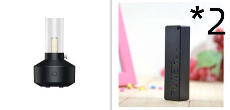 Vintage Flame Style Aroma Diffuser – LED Essential Oil Humidifier Air Purifier Night Light