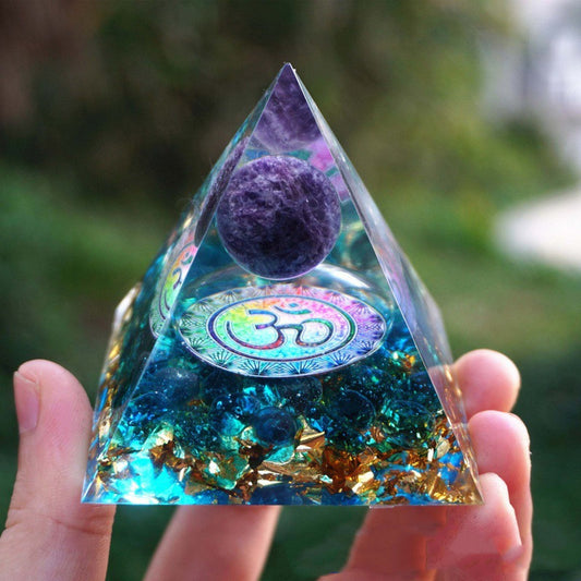 Natural Crystal Stone Pyramid – Energy Balance Decor for Home Desk Office Interior Styling