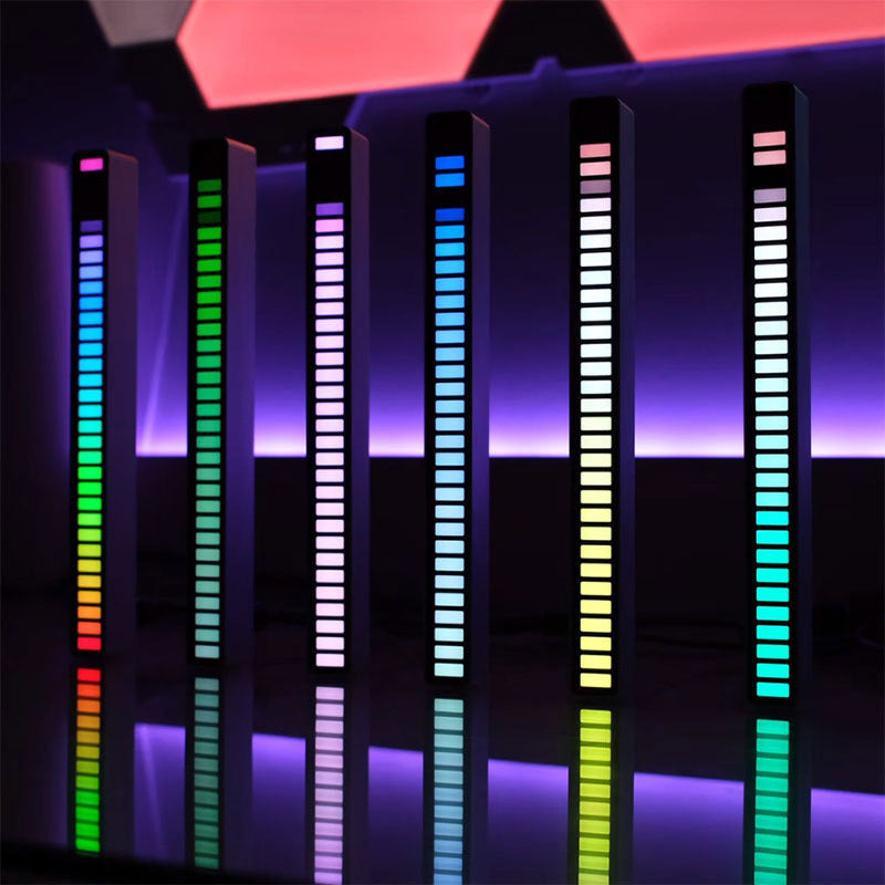 Car Interior RGB Light Bar – Music Rhythm Sound Control LED with Voice Activation & 18 Colors