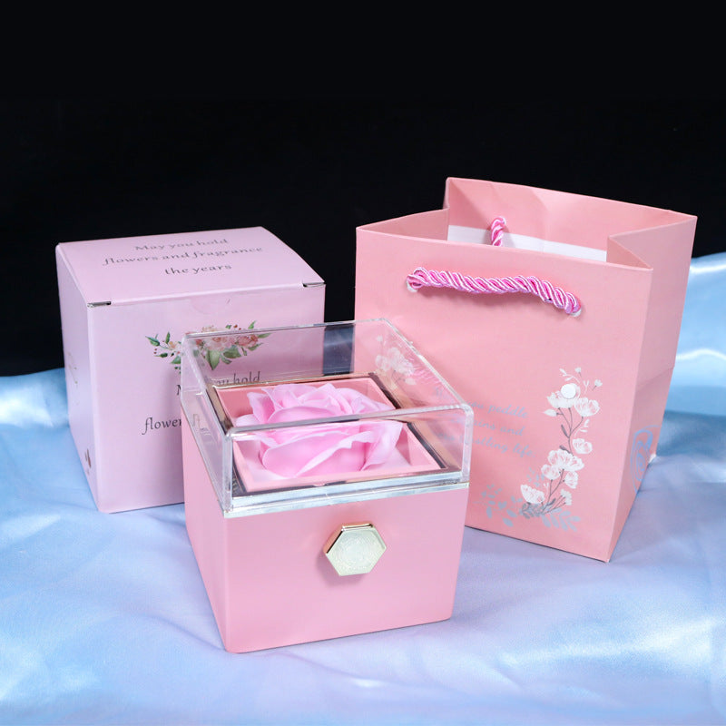 Rotating Flower Soap Rose Box – Perfect Anniversary Surprise