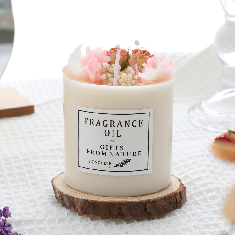 Dried Flowers Romantic Candles – Home Decor & Cozy Gift for Her