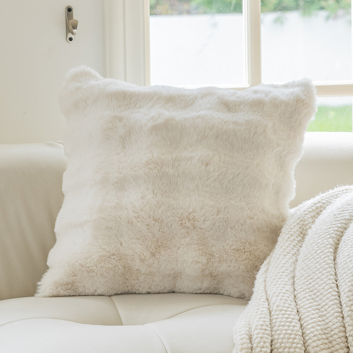 Scandinavian Style Pillow Covers – Cream Cotton Cushions for Modern Home Decor