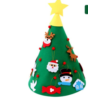 Christmas Felt Tree Decoration Set – DIY Reusable Wall Decor for Kids Holiday Activity