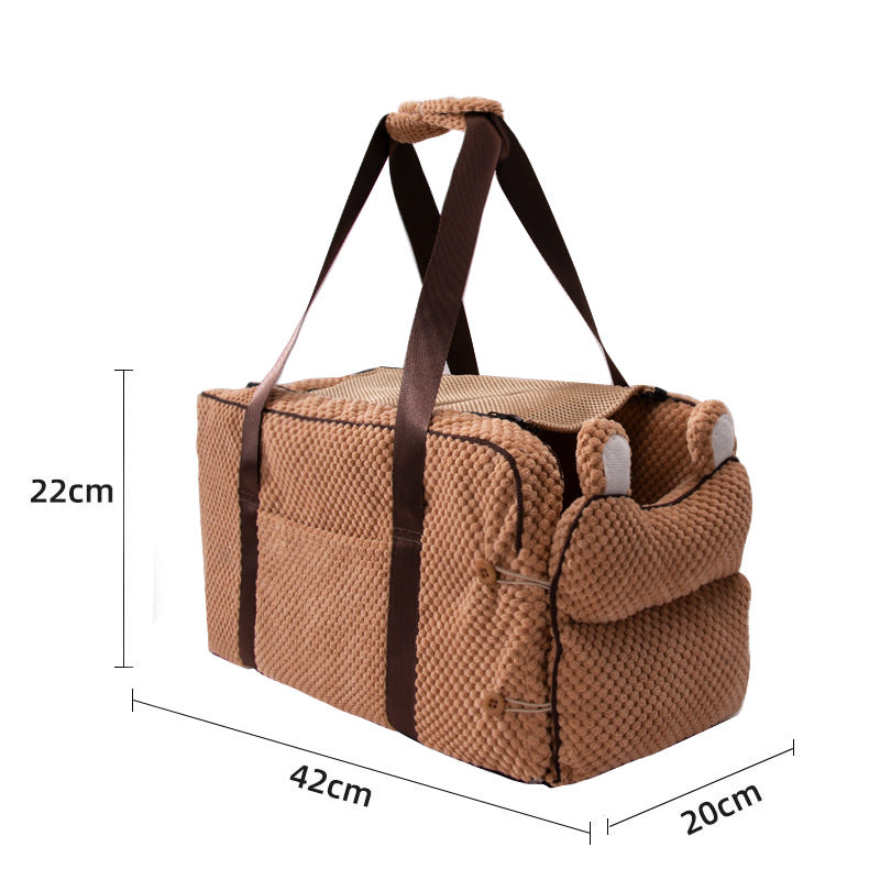 Pet Car Carrier Seat – Secure Dog Travel Seat for Small Dogs