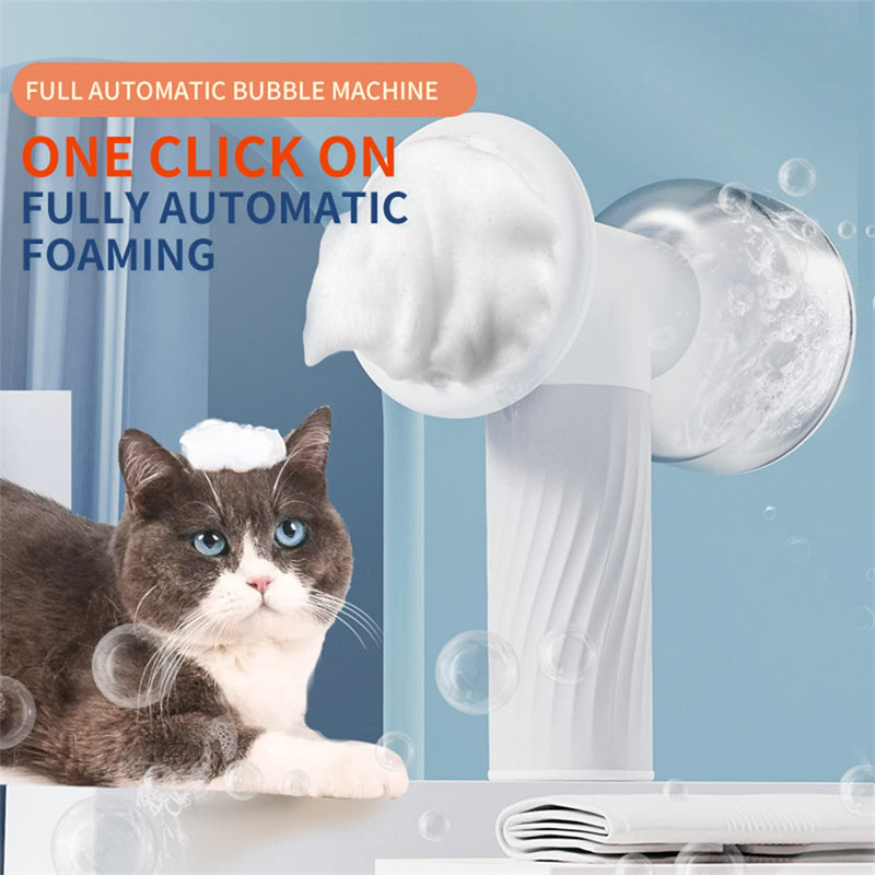 Foaming Dog Shampoo Brush – Electric Pet Bath Scrubber for Cats & Dogs