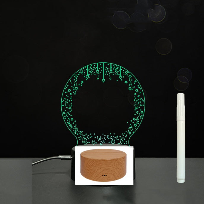 Glow Writing 3D Acrylic Board – LED Message Night Light for Notes, Reminders & Home Decor
