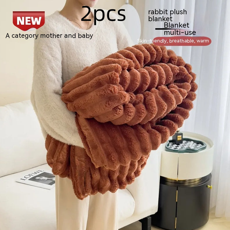 Warm Plush Blanket – Luxury Faux Fur Throw for Cozy Sleep, Sofa & Home Decor