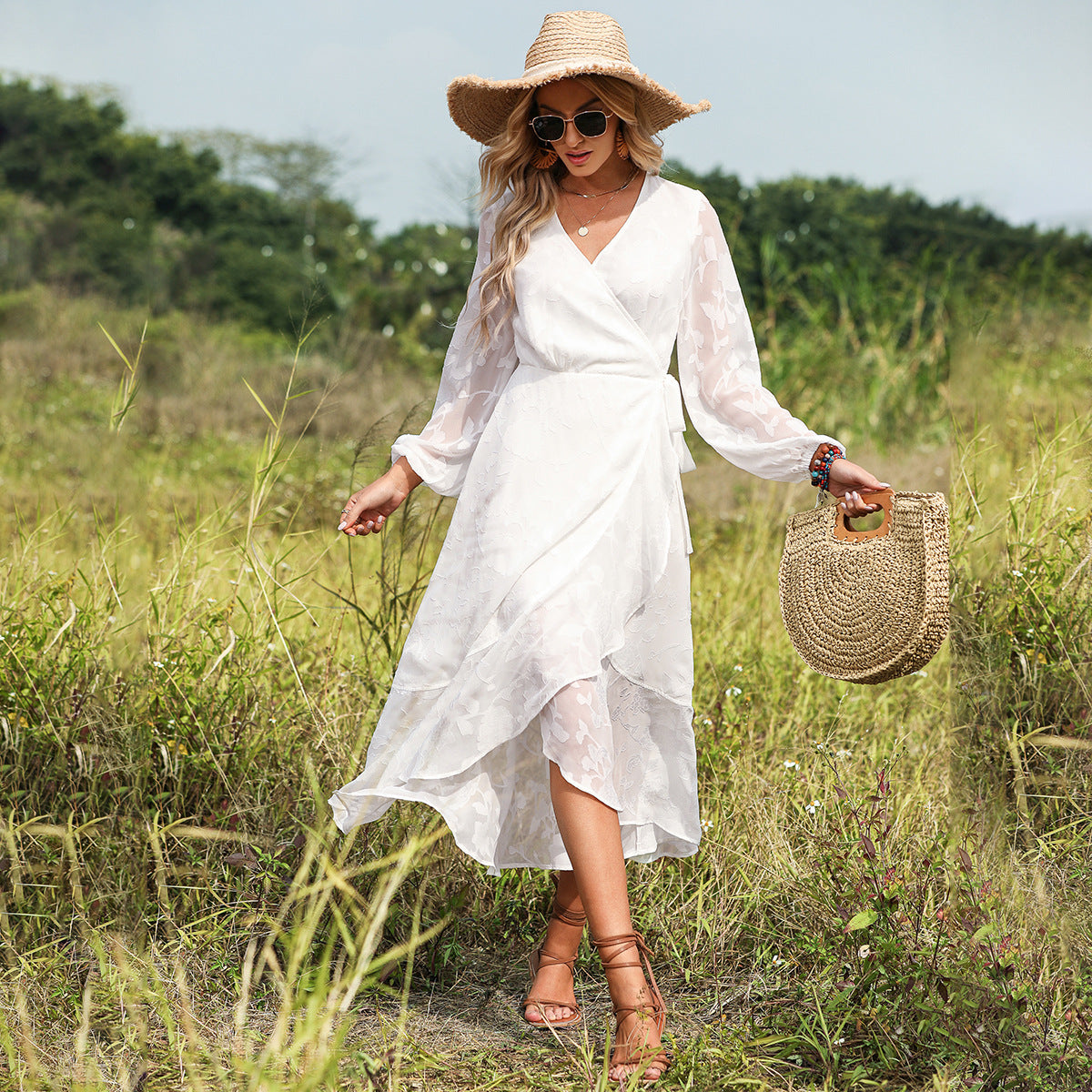 Bohemian Summer Dress for Women – Elegant Beach Dress for Vacation & Leisure