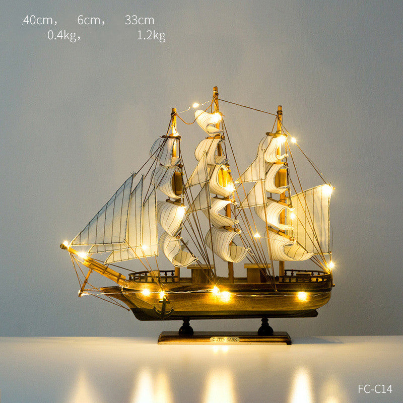 Coastal Sailing Home Decor – Creative Craft Ornament for Modern Interior Design