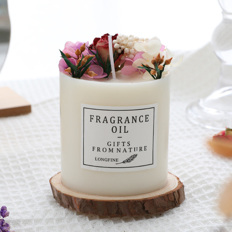 Dried Flowers Romantic Candles – Home Decor & Cozy Gift for Her