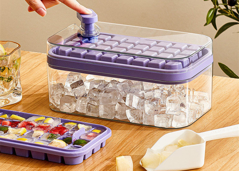 Ice Tray & Mold – Quick Release One-Button Ice Cube Maker