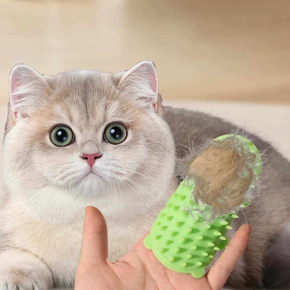 Ultimate Cat Self Grooming Tool | Wall Corner Hair Remover & Scratcher Brush